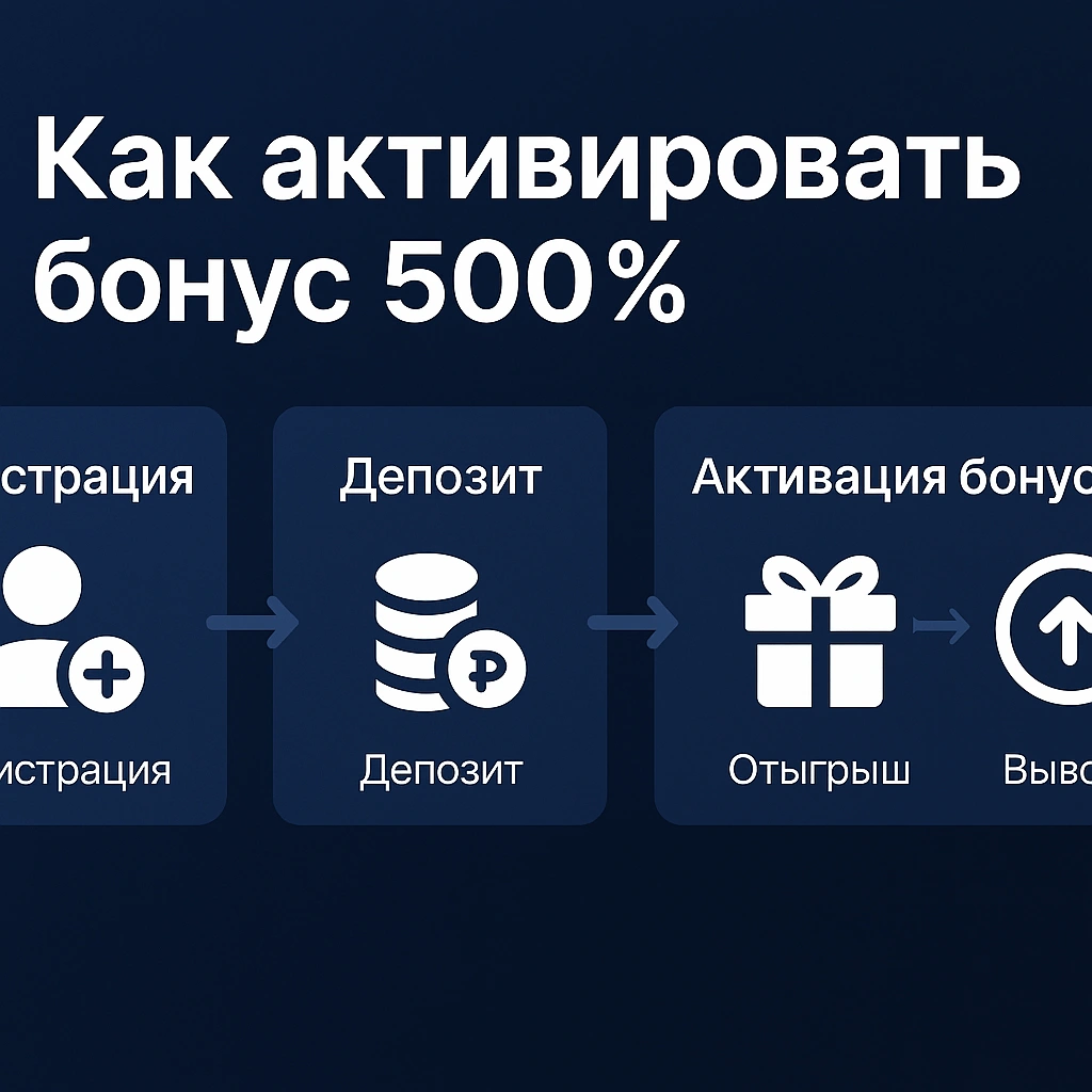 Как активировать бонус 500%
